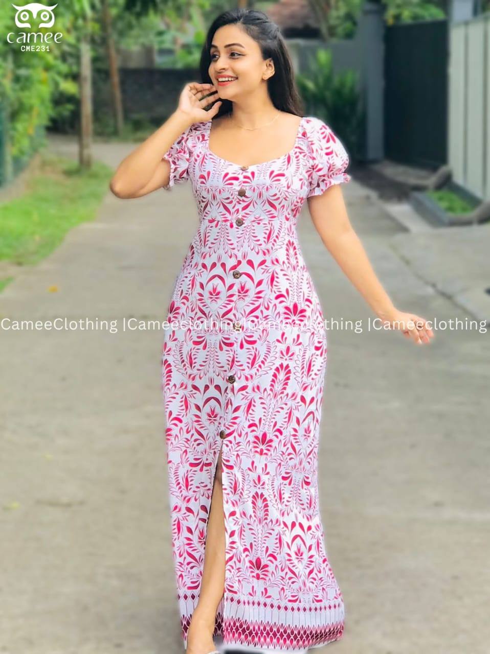 PINK AND WHITE STYLISH FROCK DESIGN