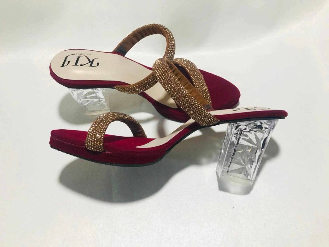 GLASS HEELS RED