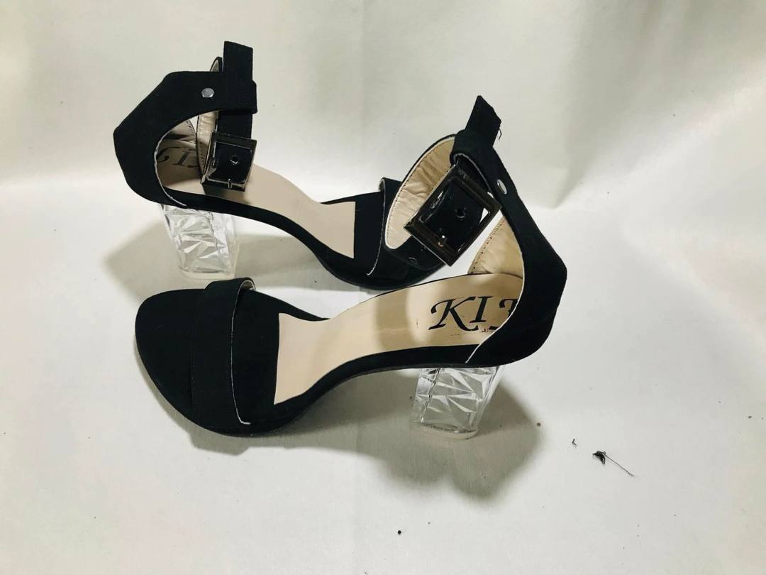 GLASS HEELS BLACK