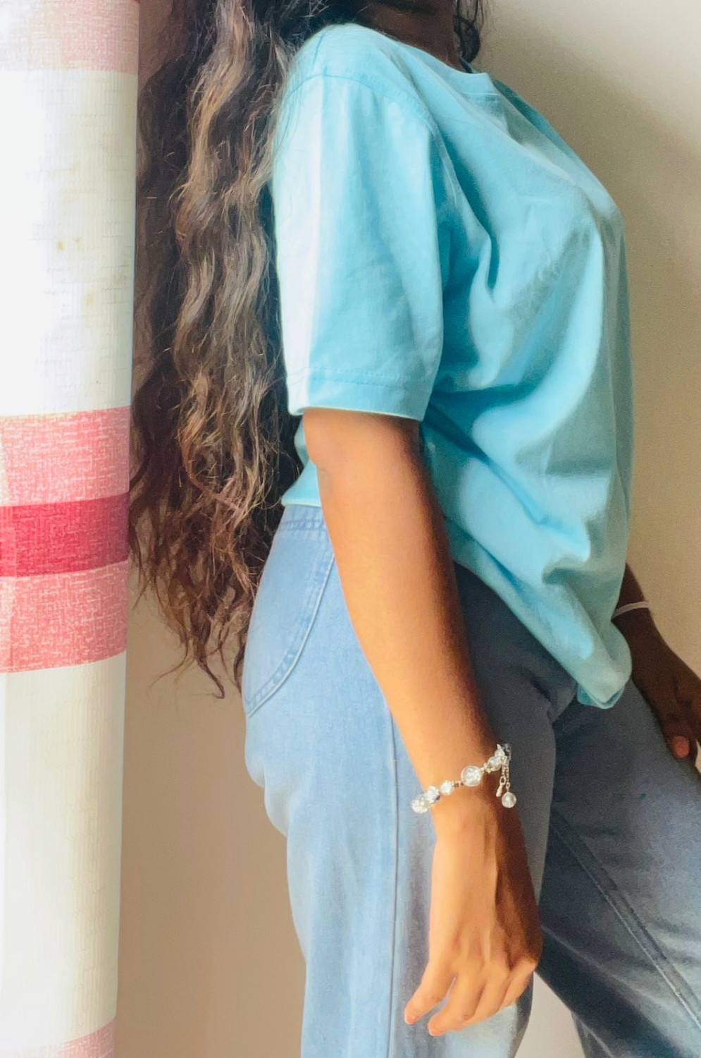 FASHIONABLE BLUE LADIES T SHIRT
