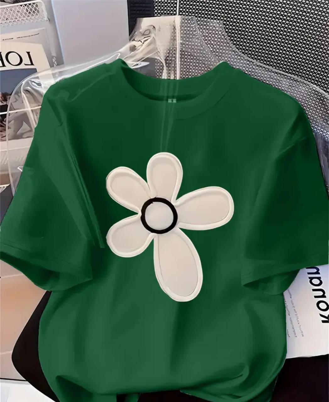 LADIES PRINTED FLOWER DESIGN T SHIRT