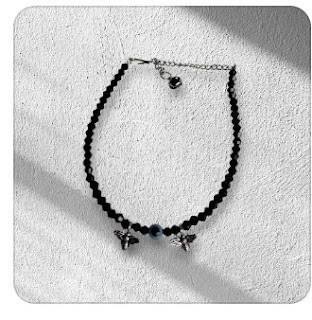 BLACK BEADED HONEY BEE CHARM BRACELET & ANKLET
