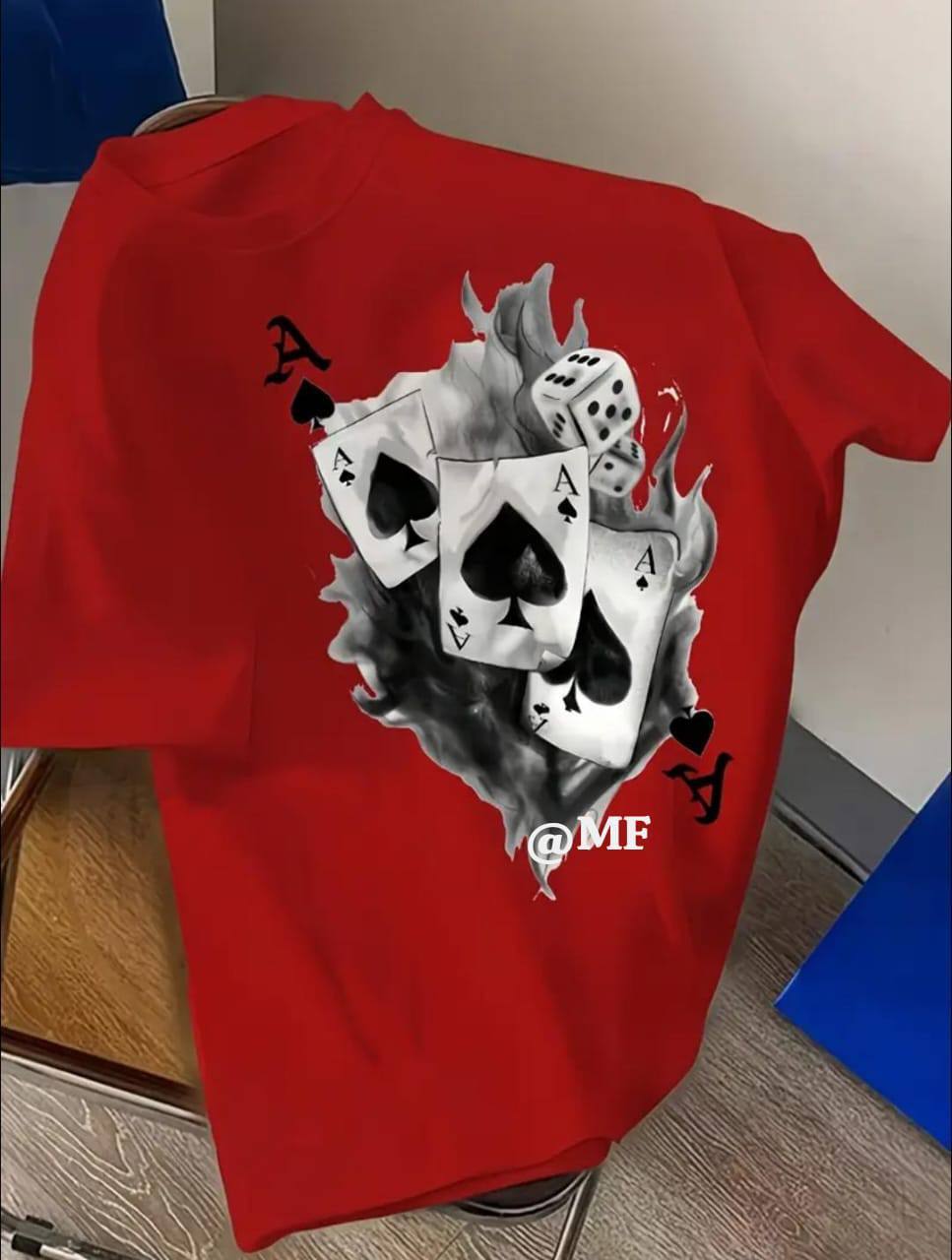 CASUAL & ELEGANT PRINTED TEE - RED