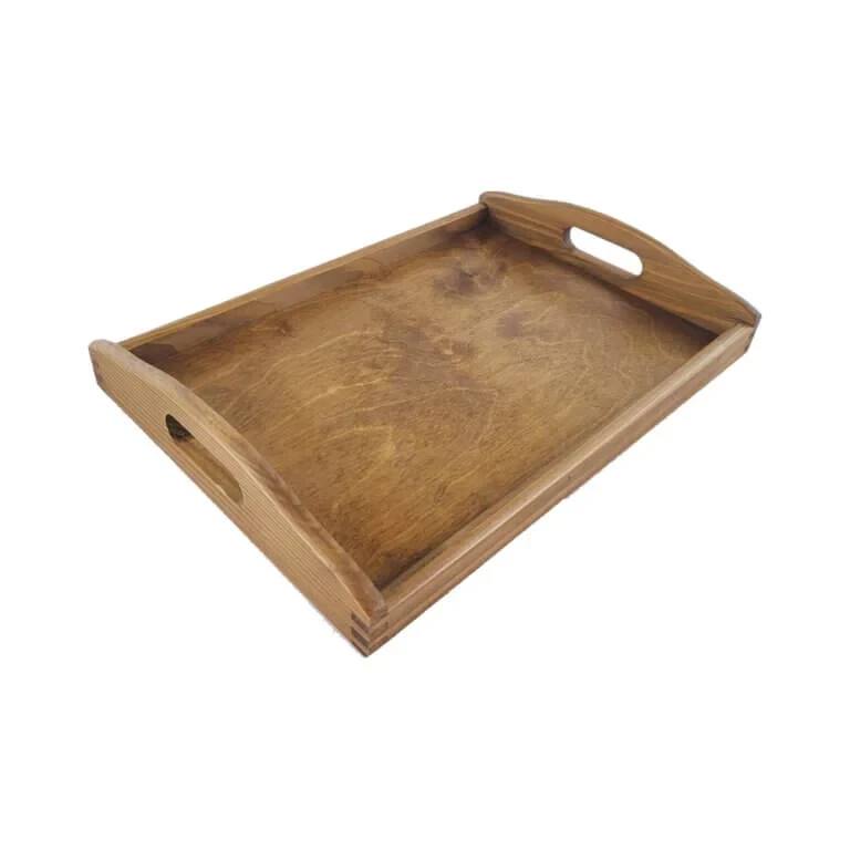WOODEN BROWN SERVING TRAY – MDGF007