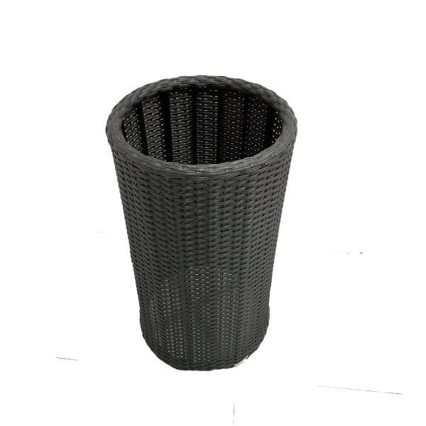 OUTDOOR OVAL SHAPED RATTAN PLANTER - MEDIUM