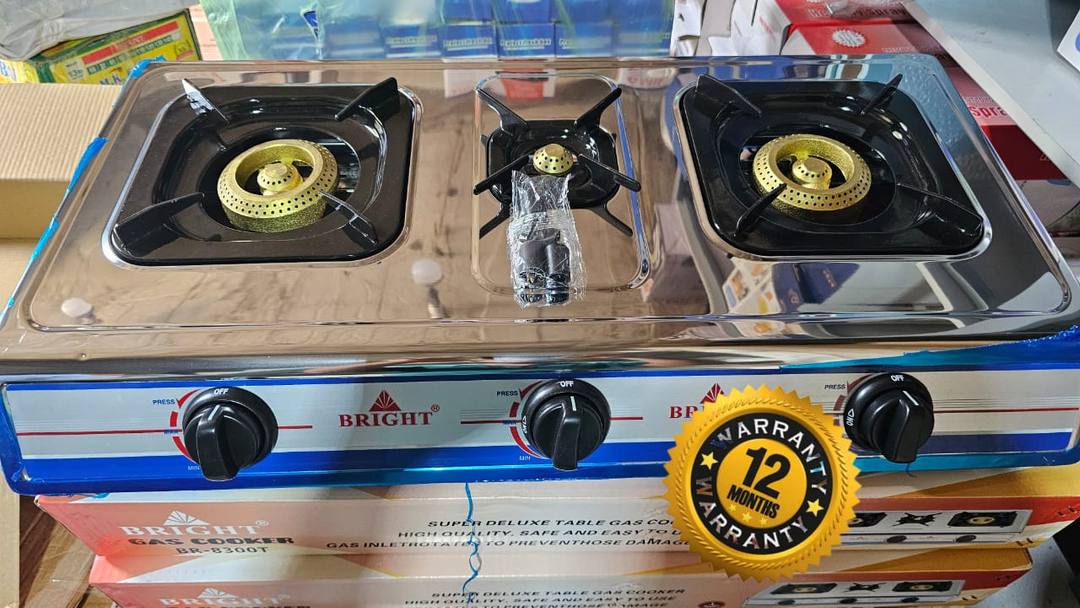 BRIGHT TRIPLE BURNER GAS COOKER