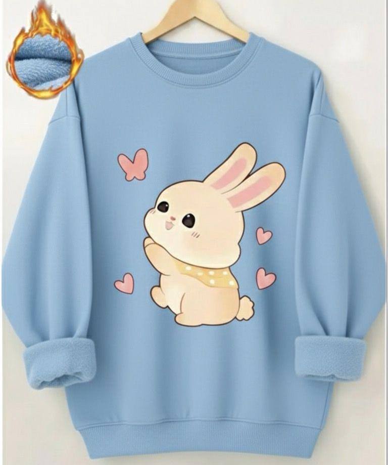 RABBIT DESIGN BLUE T SHIRT DESIGN