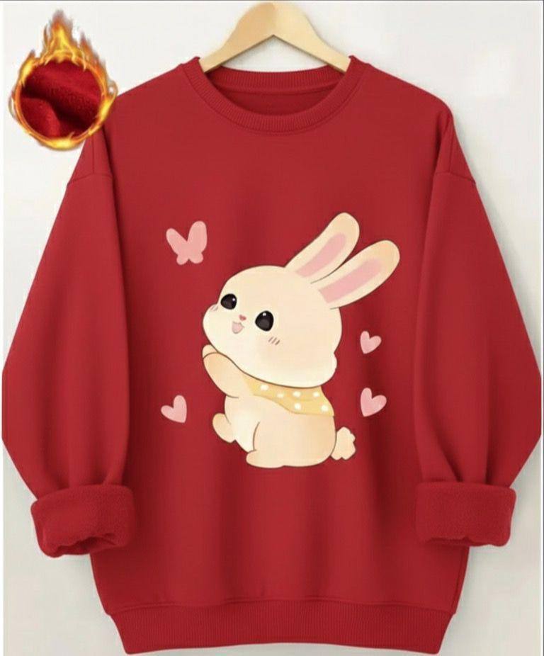 RABBIT DESIGN RED T SHIRT