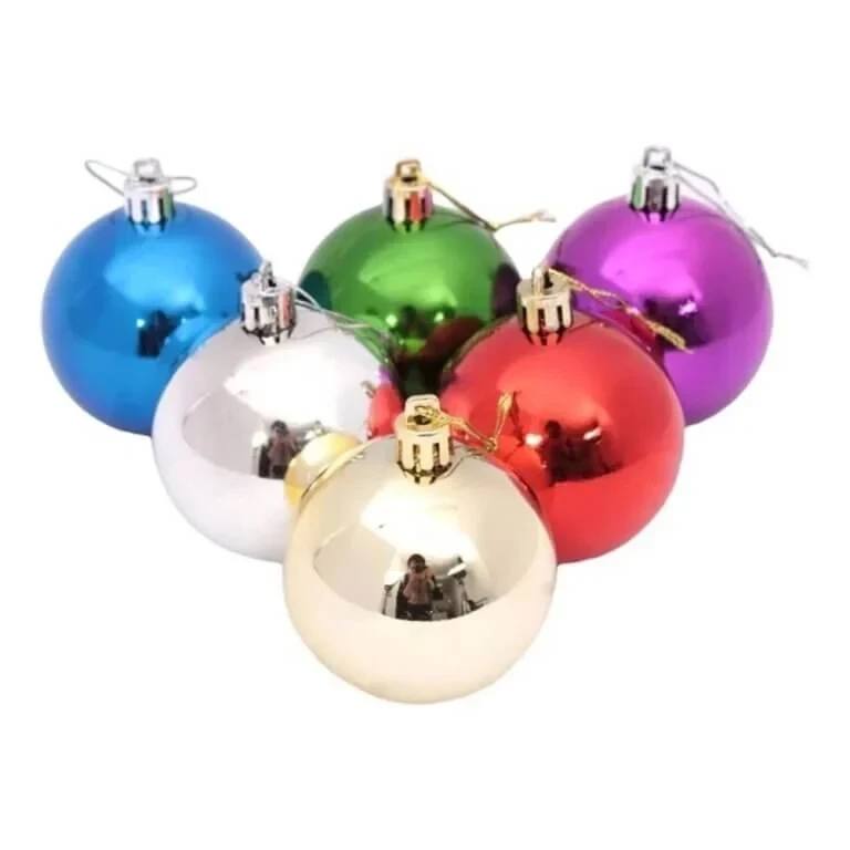 COLORFUL CHRISTMAS TREE ORNAMENTS SET 6 PCS