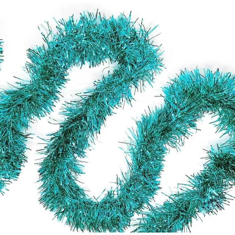 GREEN CHRISTMAS FOIL TINSEL GARLAND