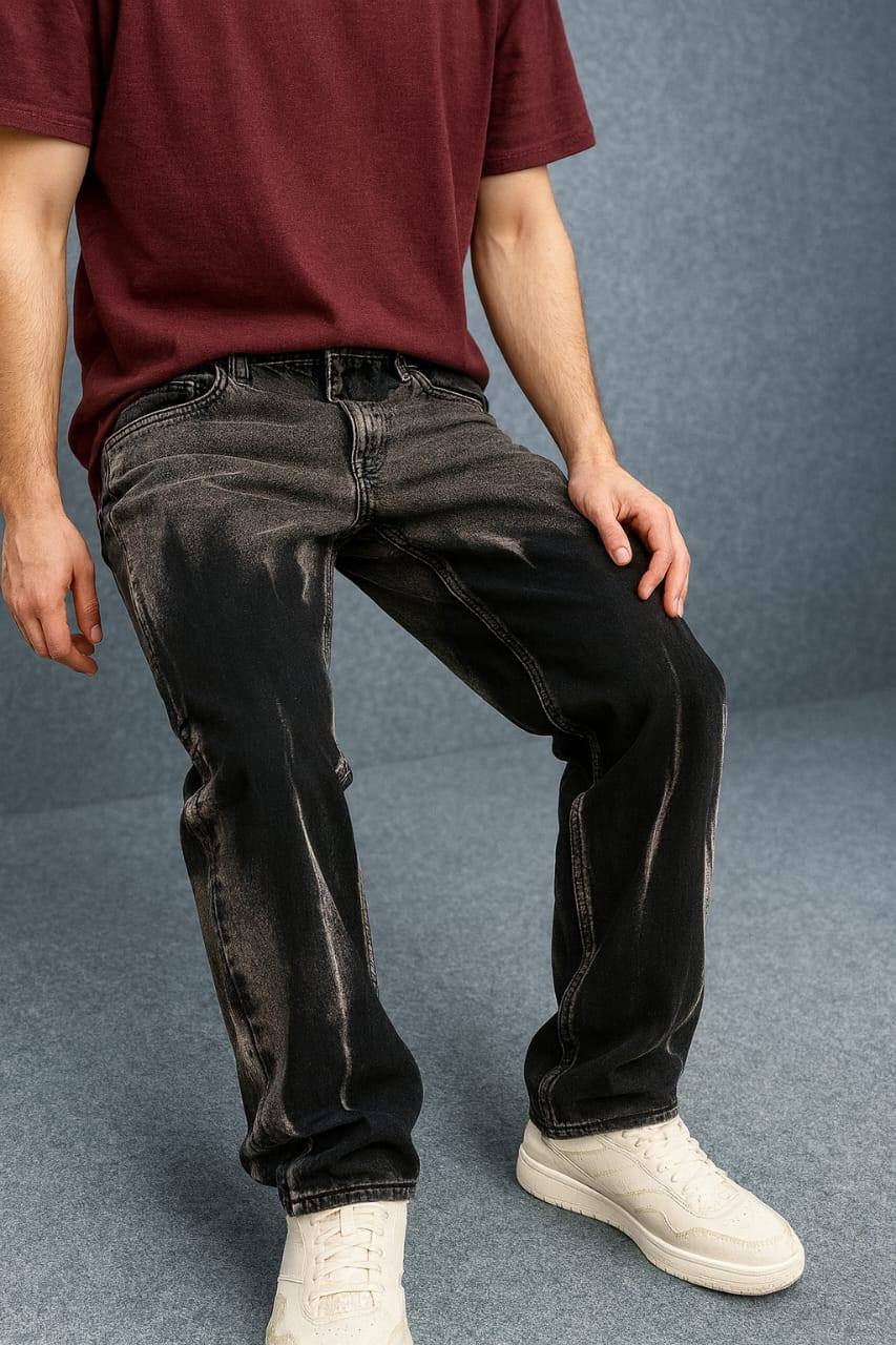 ACID WASH BIG FOLD DENIM AVAILABLE FOR SALE