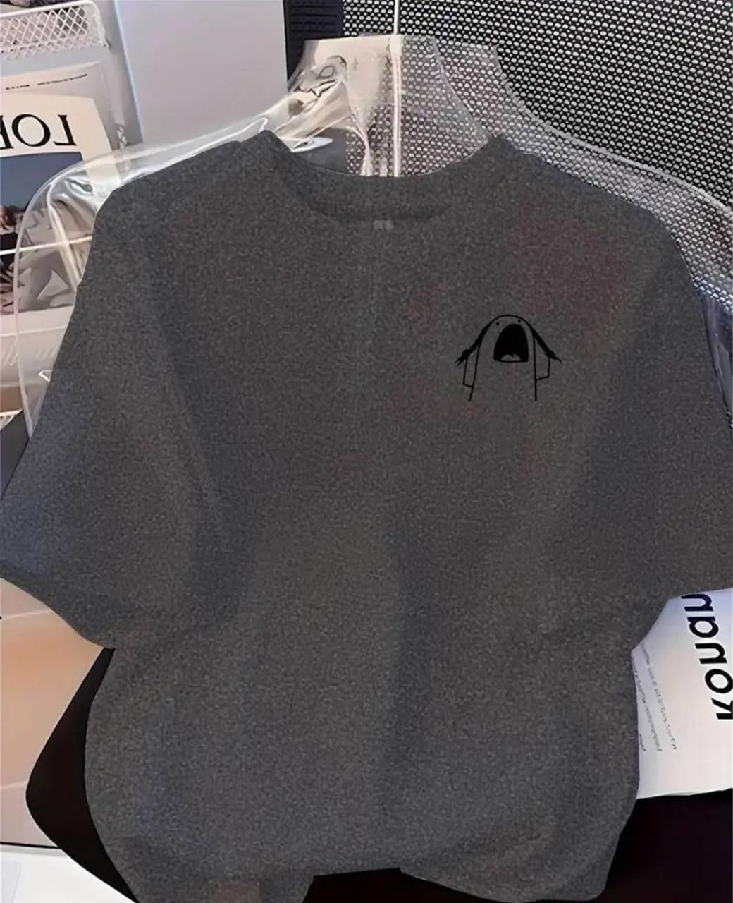 MINIMAL LINE EXPRESSION TEE – GREY