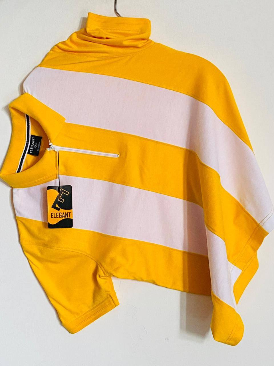 TWO TONE COLLAR T-SHIRT