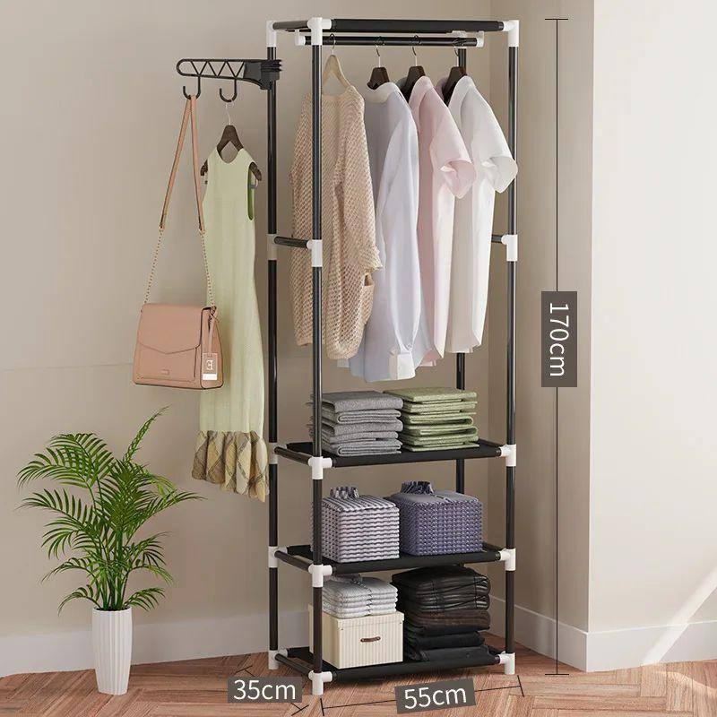 NEW FASHION SQUARE CLOTH RACK WITH SHELVES AVAILABLE