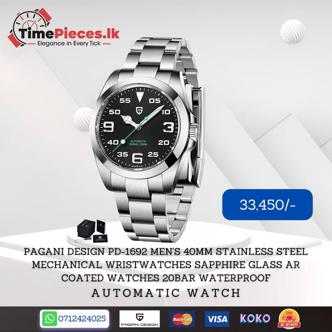 PAGANI DESIGN PD-1692 MEN'S 40MM STAINLESS STEEL MECHANICAL WRIST WATCHES