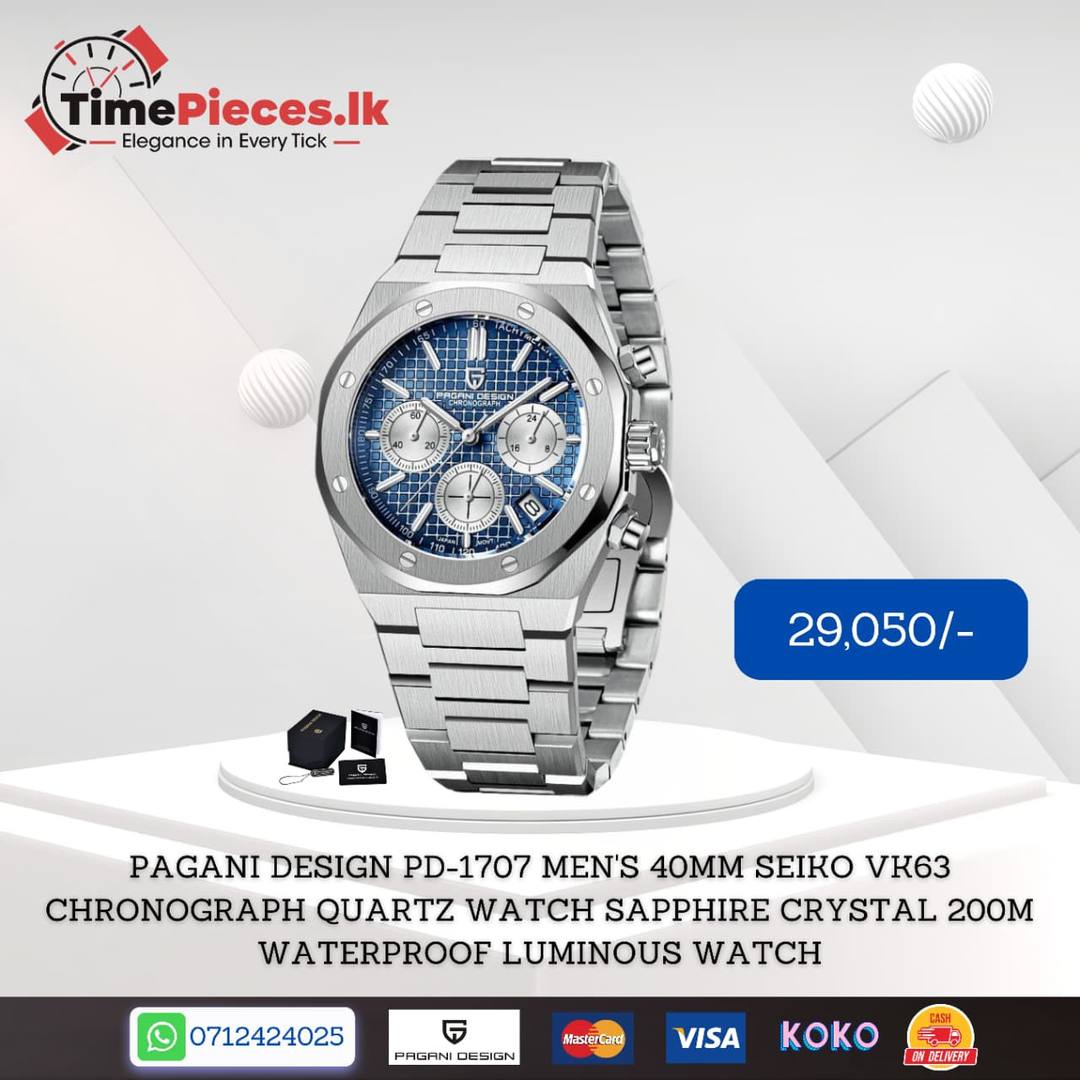 PAGANI DESIGN PD-1707 MEN'S 40MM SEIKO VK63 CHRONOGRAPH QUARTZ WATCH