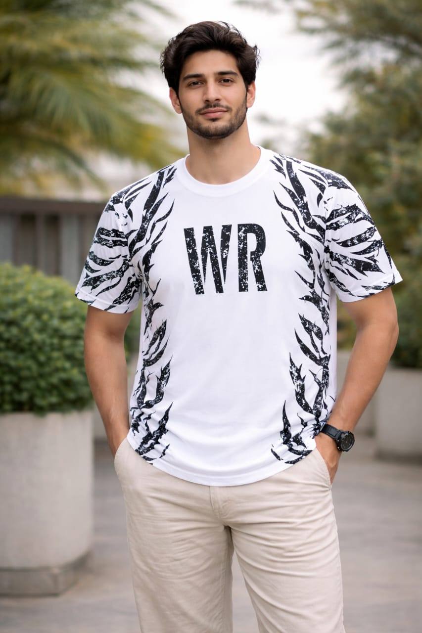 TRENDY BLACK & WHITE DESIGN T-SHIRTS AVAILABLE