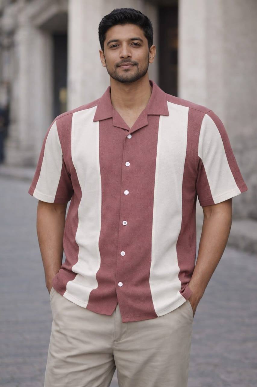GENTS TWO TONE POPCORN SHIRT