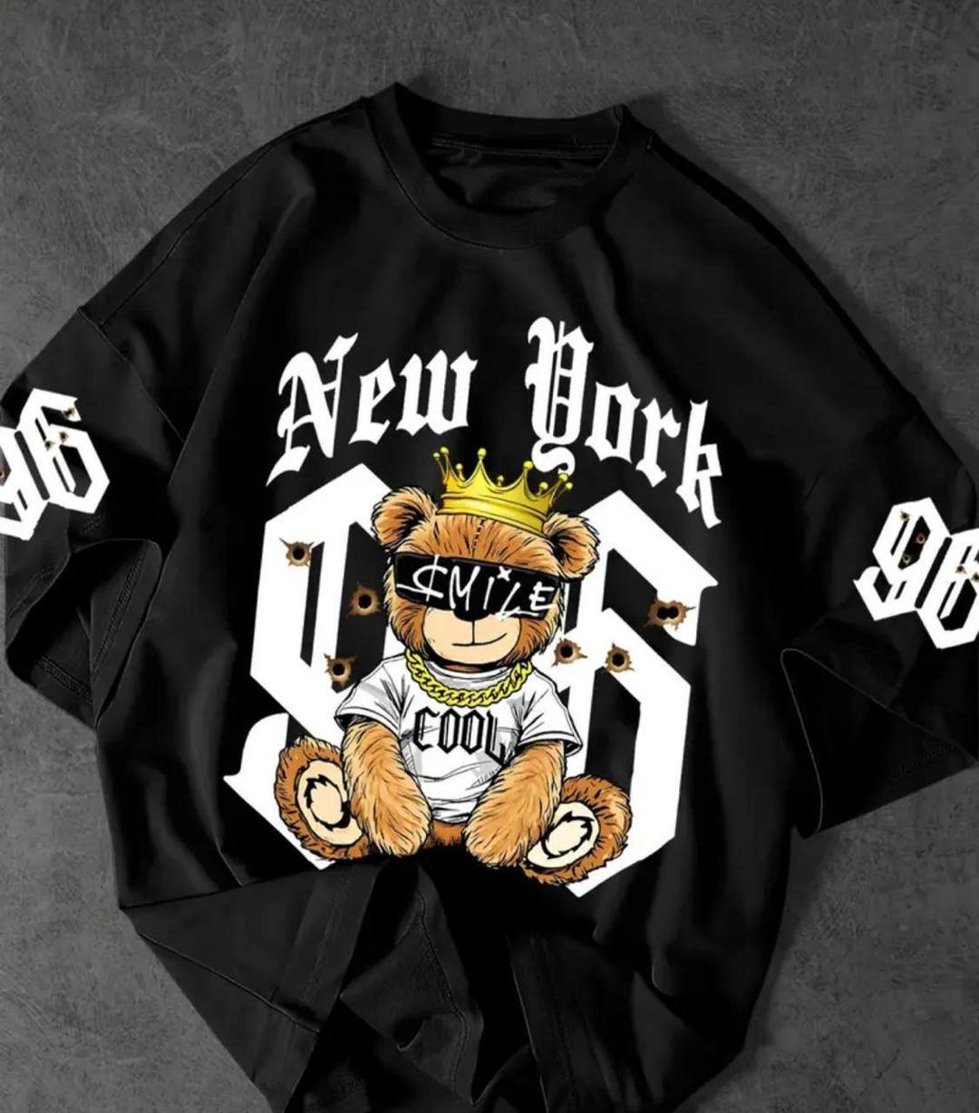BLACK 96 CASUAL T SHIRT