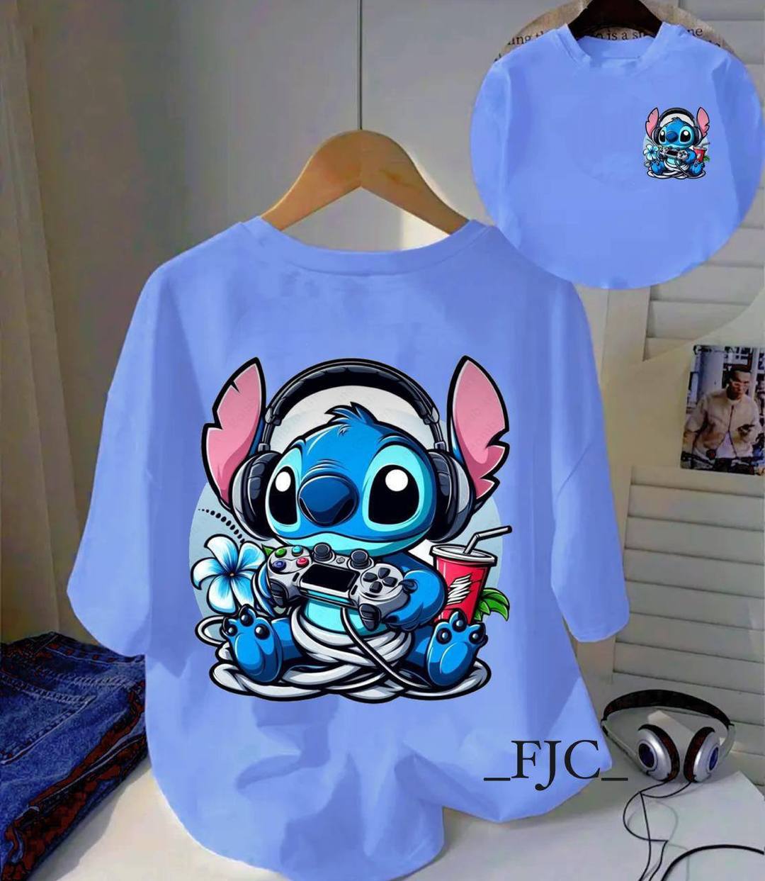 LIGHT BLUE CASUAL T SHIRT LADIES