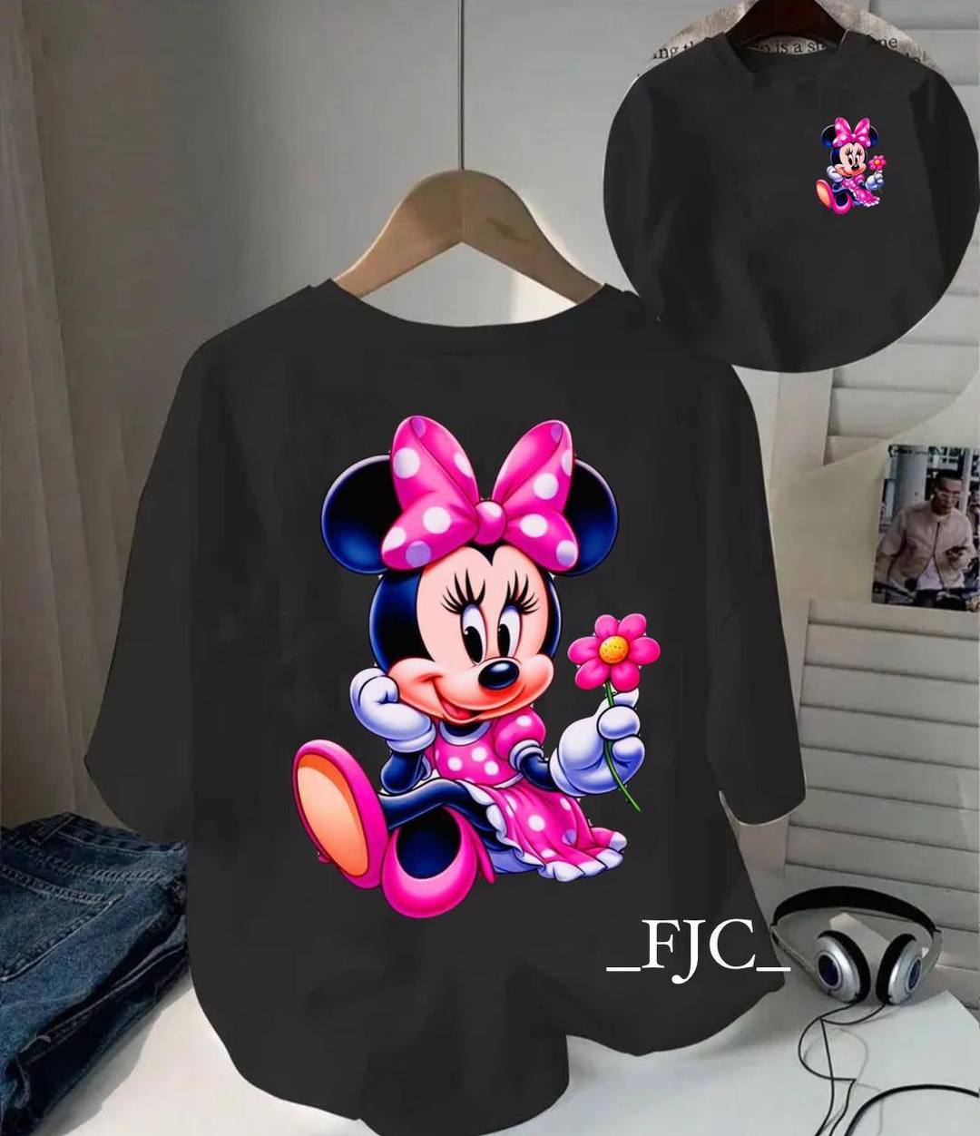 MICKEY MOUSE PRINT CASUAL T SHIRT WITH FIVE COLOR AVAILABLE