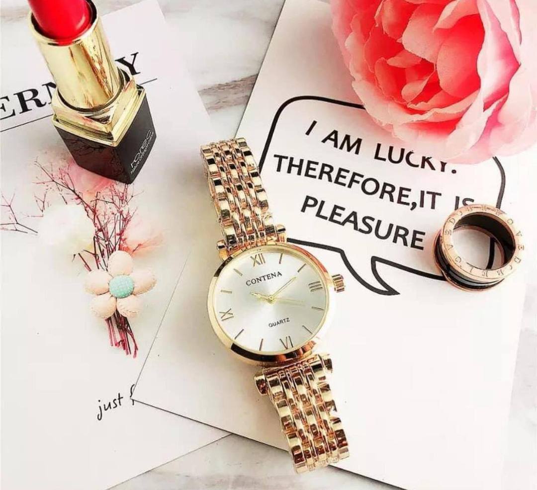 GOLD AND WHITE MIX WATCH