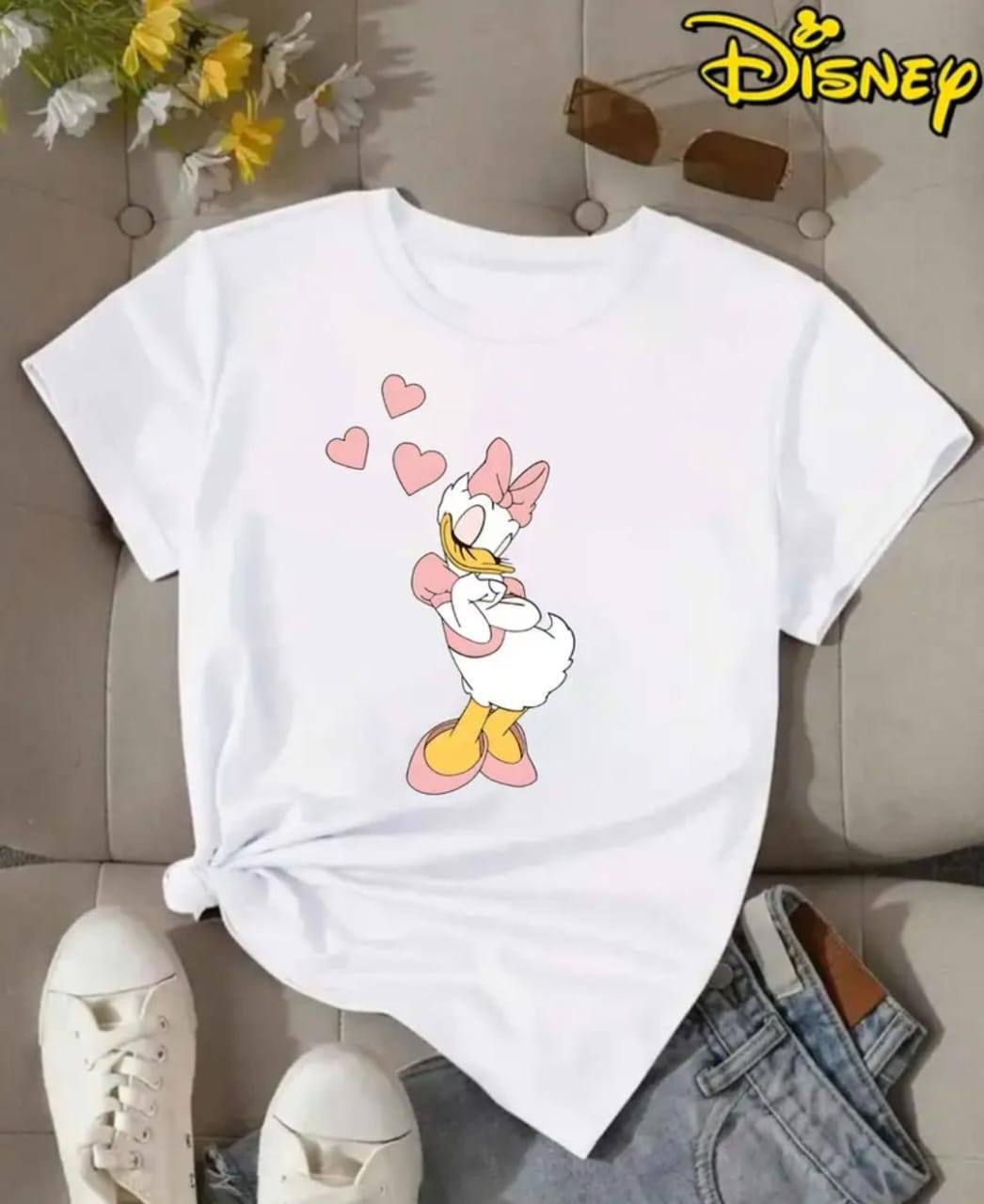 WHITE COLOR CASUAL T SHIRT WITH LADIES