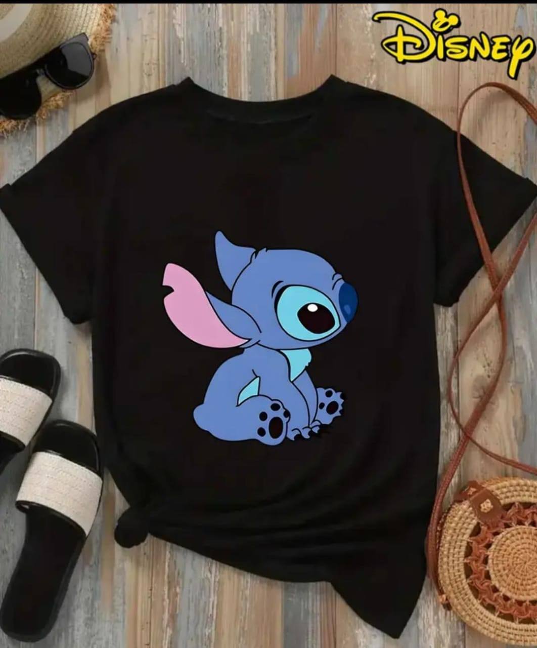 BLACK CASUAL WEAR PRINT T SHIRT