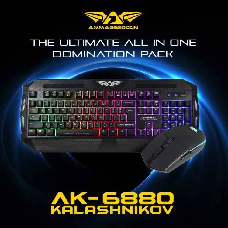 ARMAGGEDDON AK6880 KALASHNIKOV GAMING KEYBOARD AND MOUSE COMBO