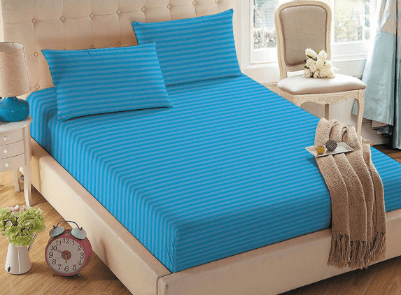 SOFT TWILL COTTON STRIPED BEDSHEET