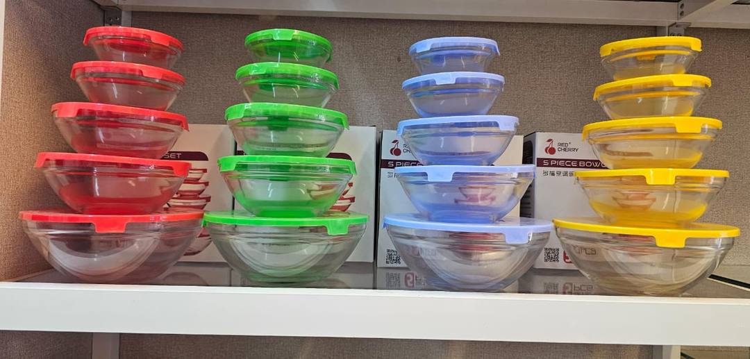 5PCS GLASS BOWL SET