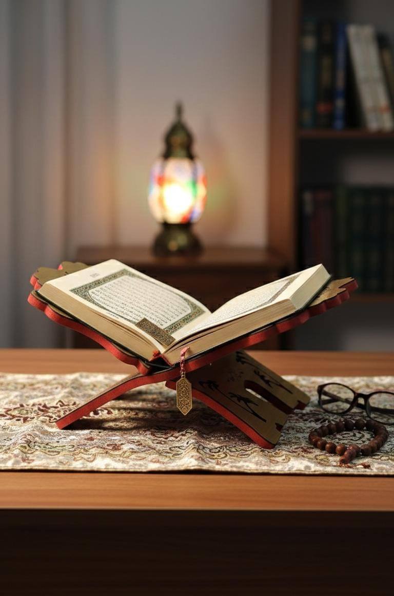 WOODEN QURAN SHELF