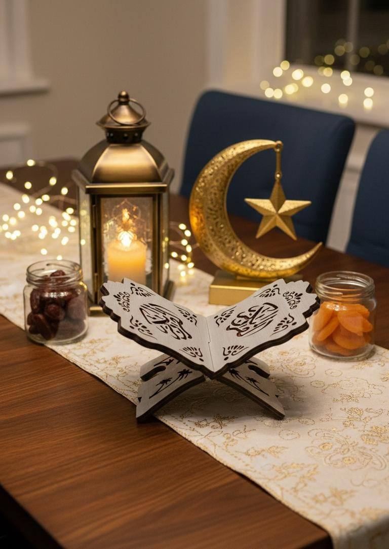WOODEN QURAN SHELF