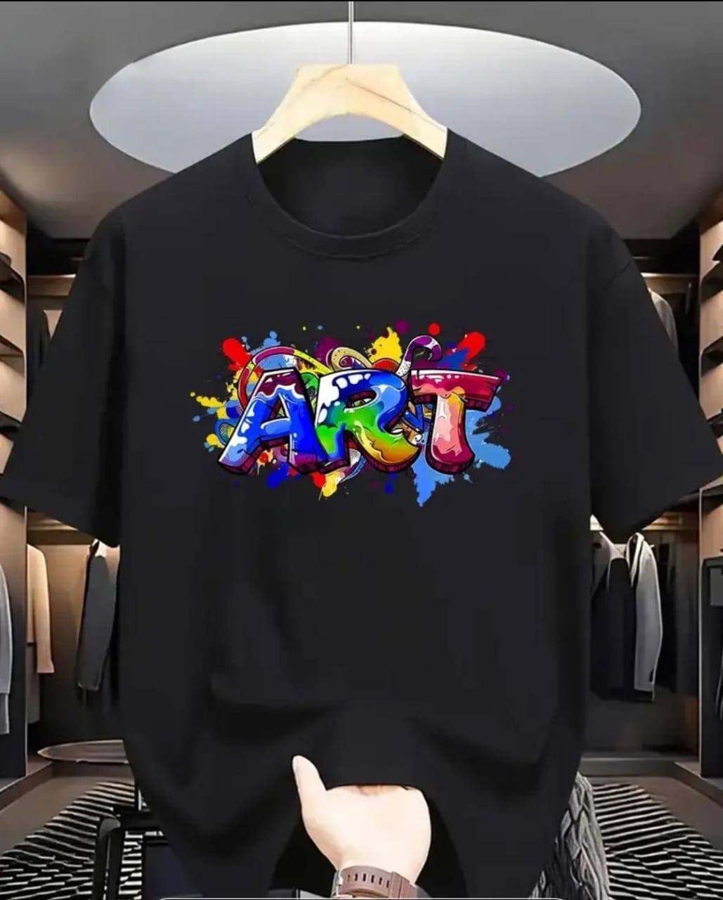 ART BLACK PRINT TEE WITH GENT