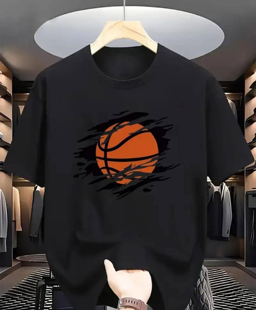 BLACK TEE WITH GENTS
