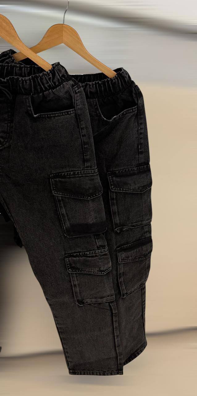 ACID WASH ELASTIC 8 POCKET CARGO