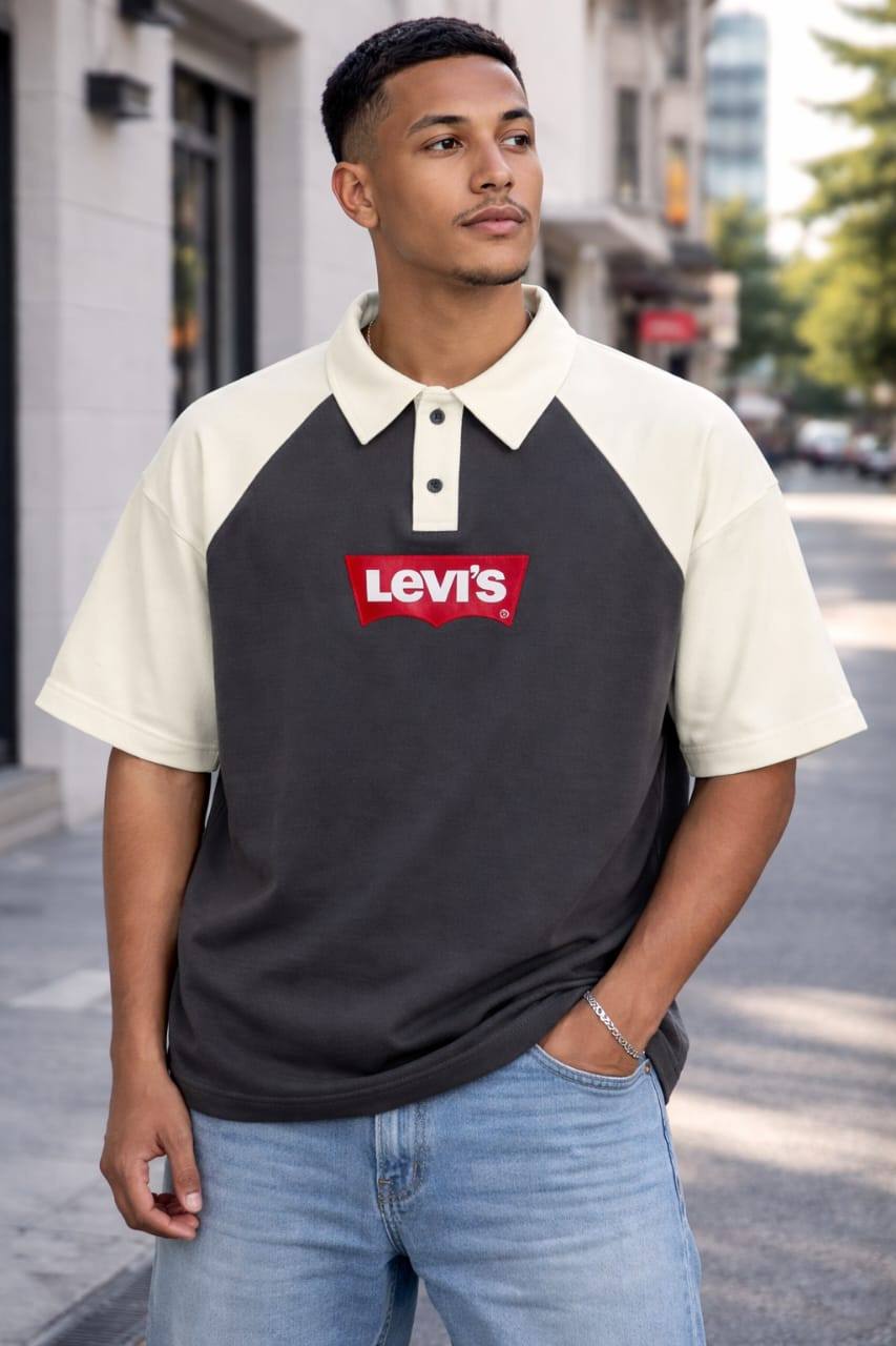 POPCORN TWO TONE COLLAR T-SHIRT