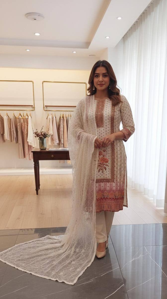 COTTON HAKOBA SHALWAR MATERIAL SET