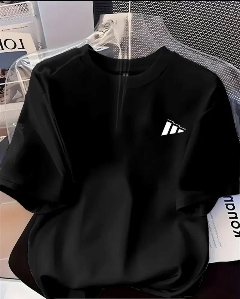 BLACK COLOR CASUAL WEAR TEE FOR SALE