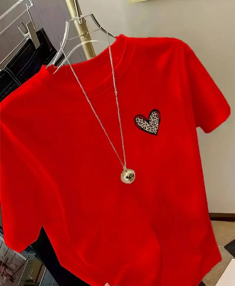 POCKET SIZE MINI PRINT T SHIRTS RED DESIGN
