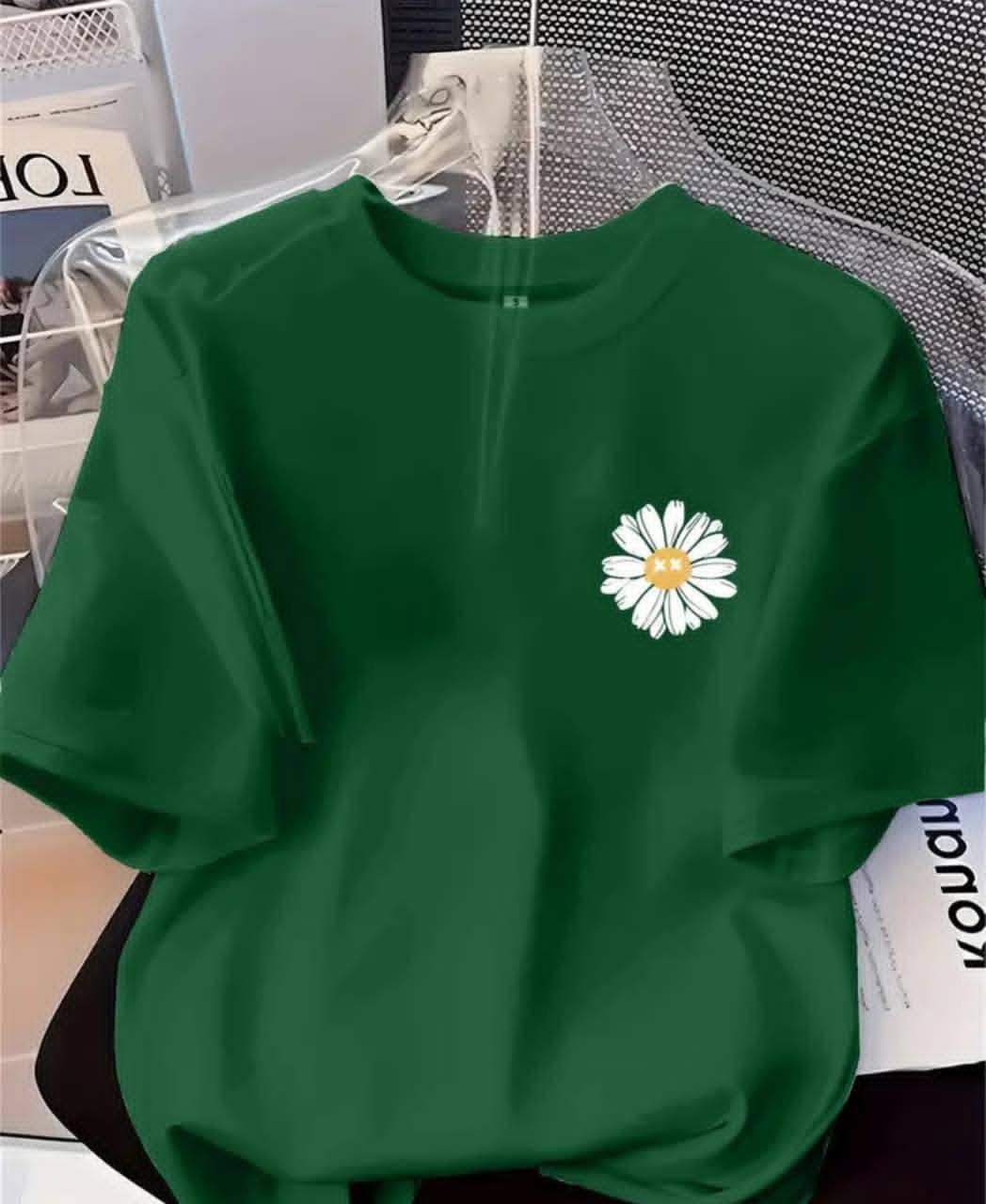 GREEN COLOR CASUAL WEAR TEE FOR SALE LADIES