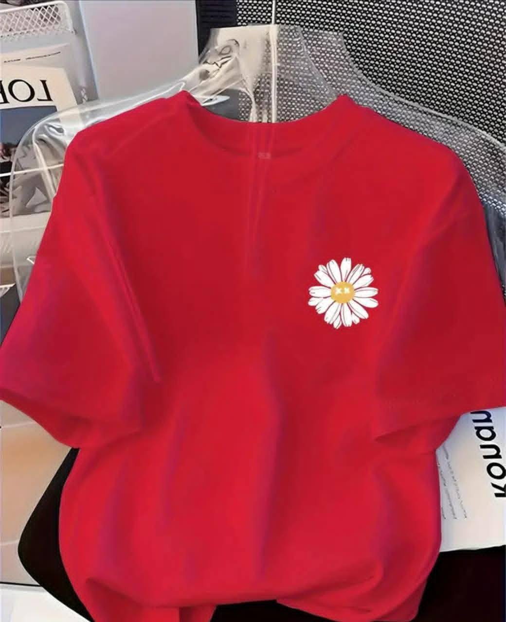 POCKET SIZE MINI PRINT T SHIRTS FLOWER DESIGN