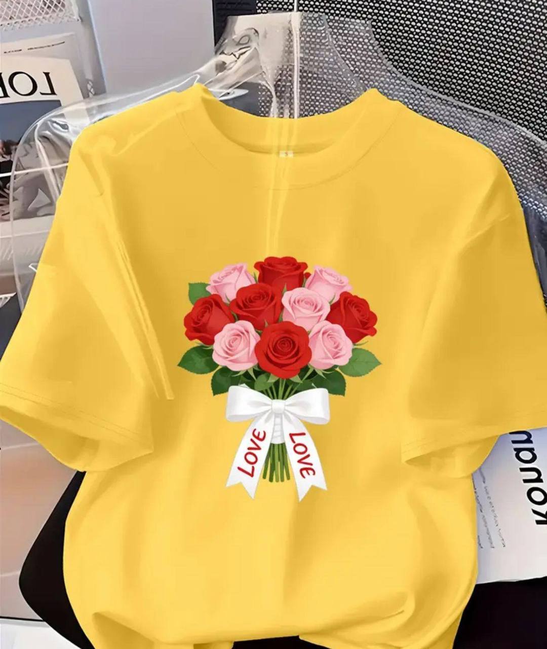 LOVE FLOWER PRINT TEE FOR SALE LADIES