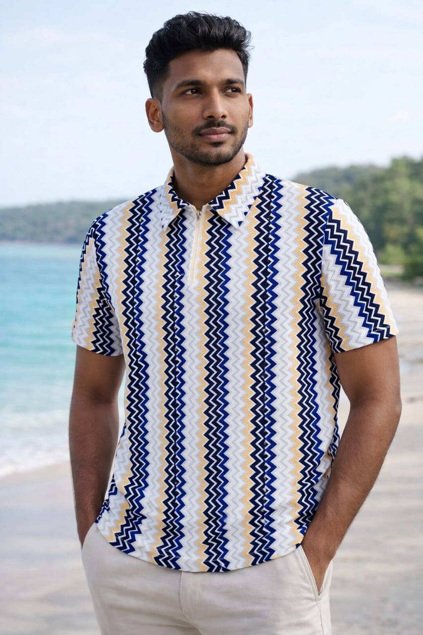 POPCORN TWO TONE T-SHIRT TRENDY LOOK