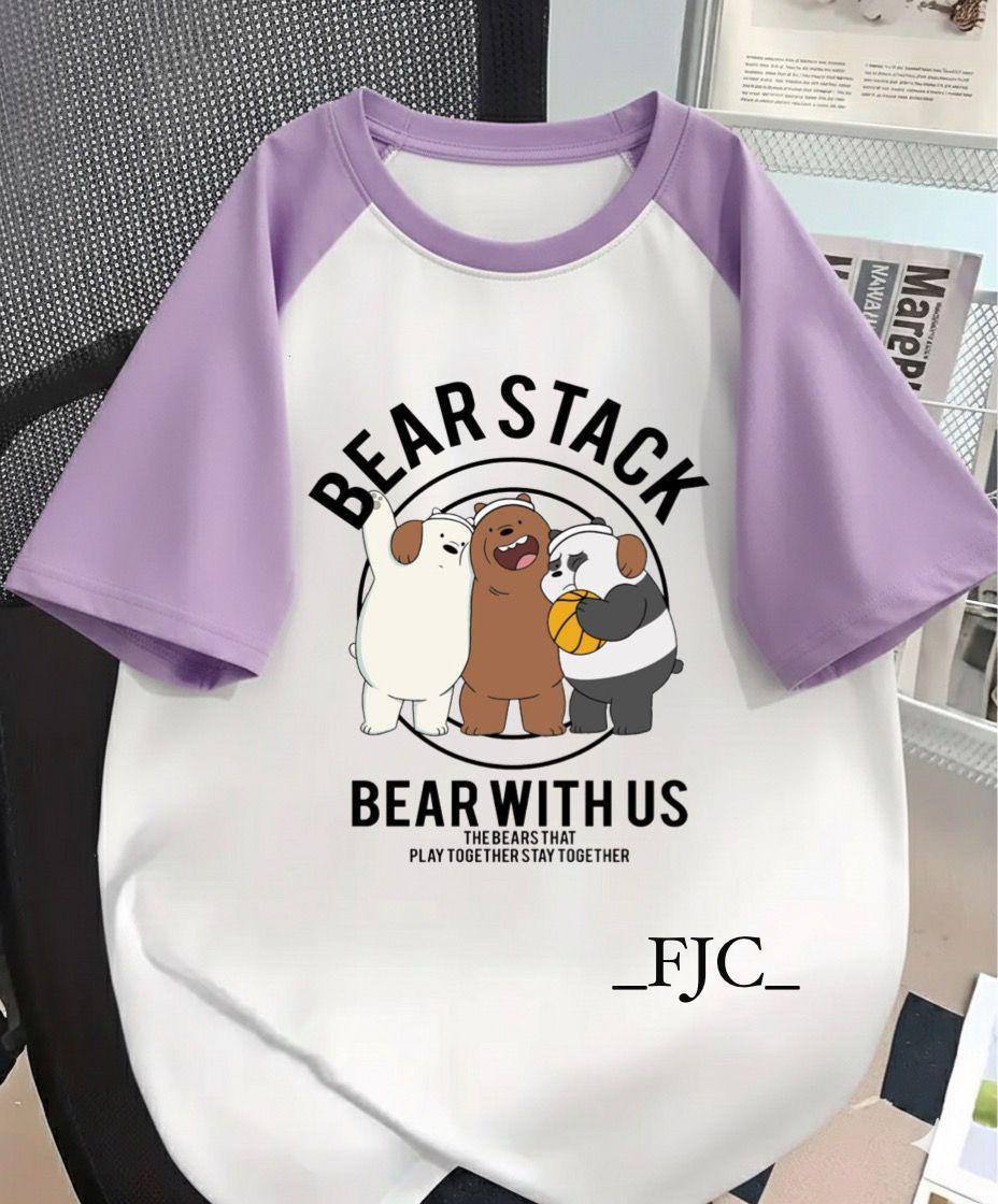BEAR STACK PRINT T SHIRT AVAILABLE