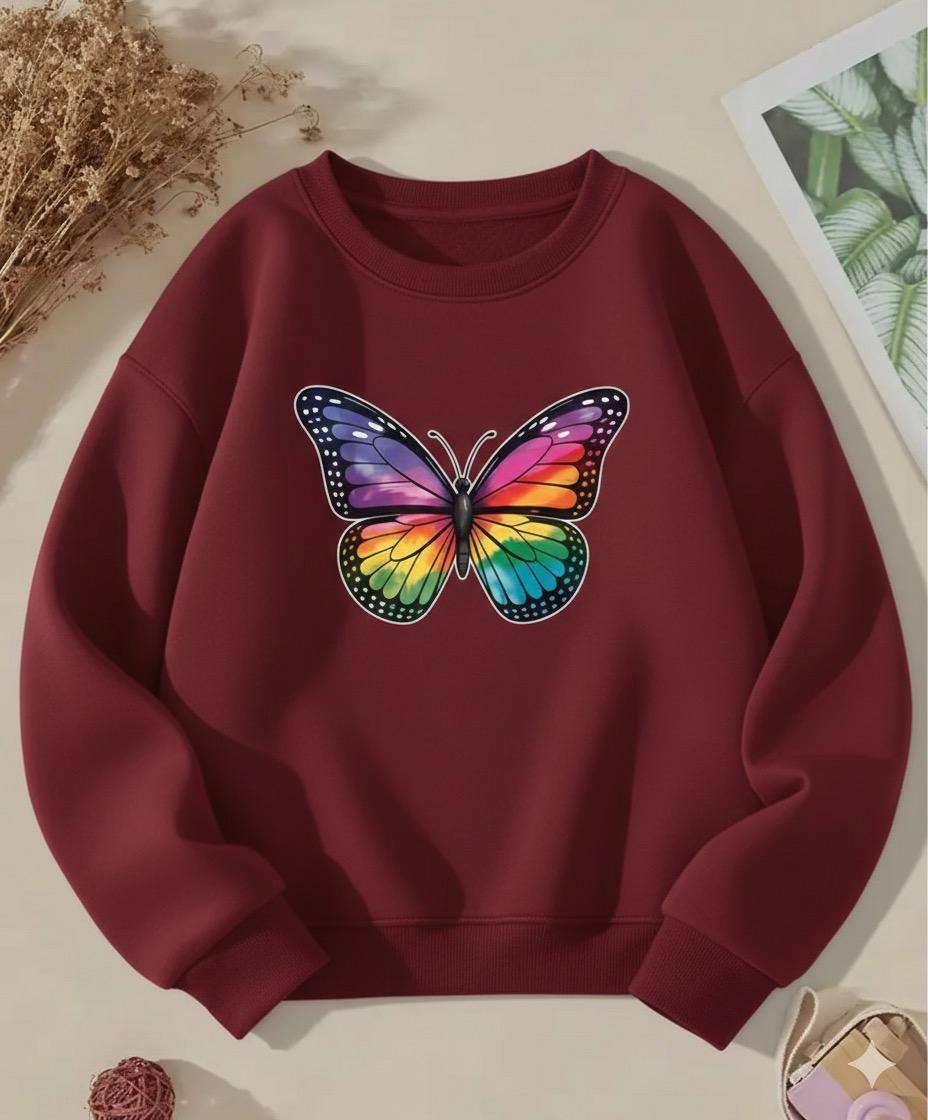 BUTTERFLY PRINT T SHIRT