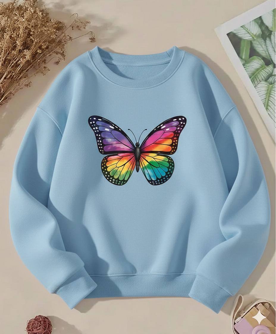 BUTTERFLY PRINT T SHIRT
