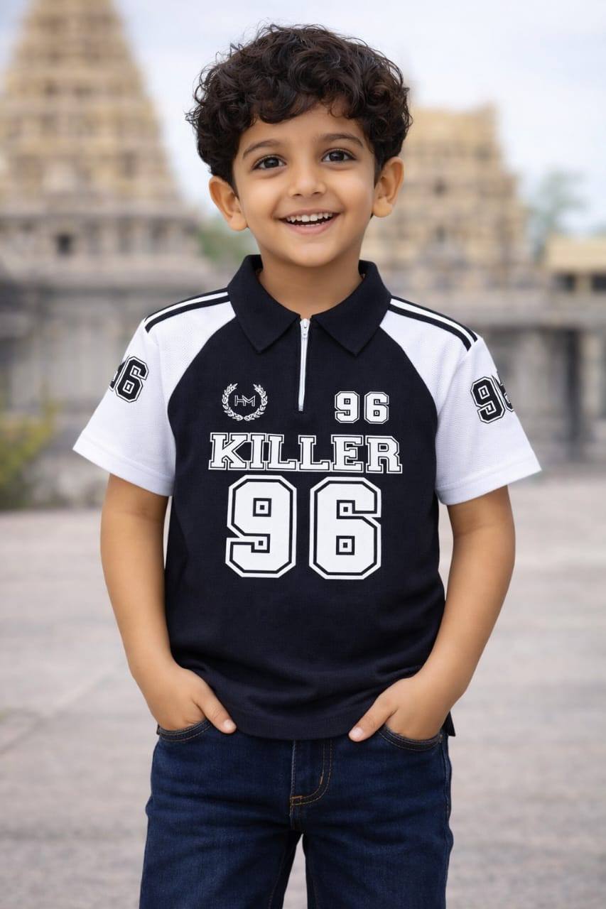 BOYS COLOR ZIPPER T-SHIRT
