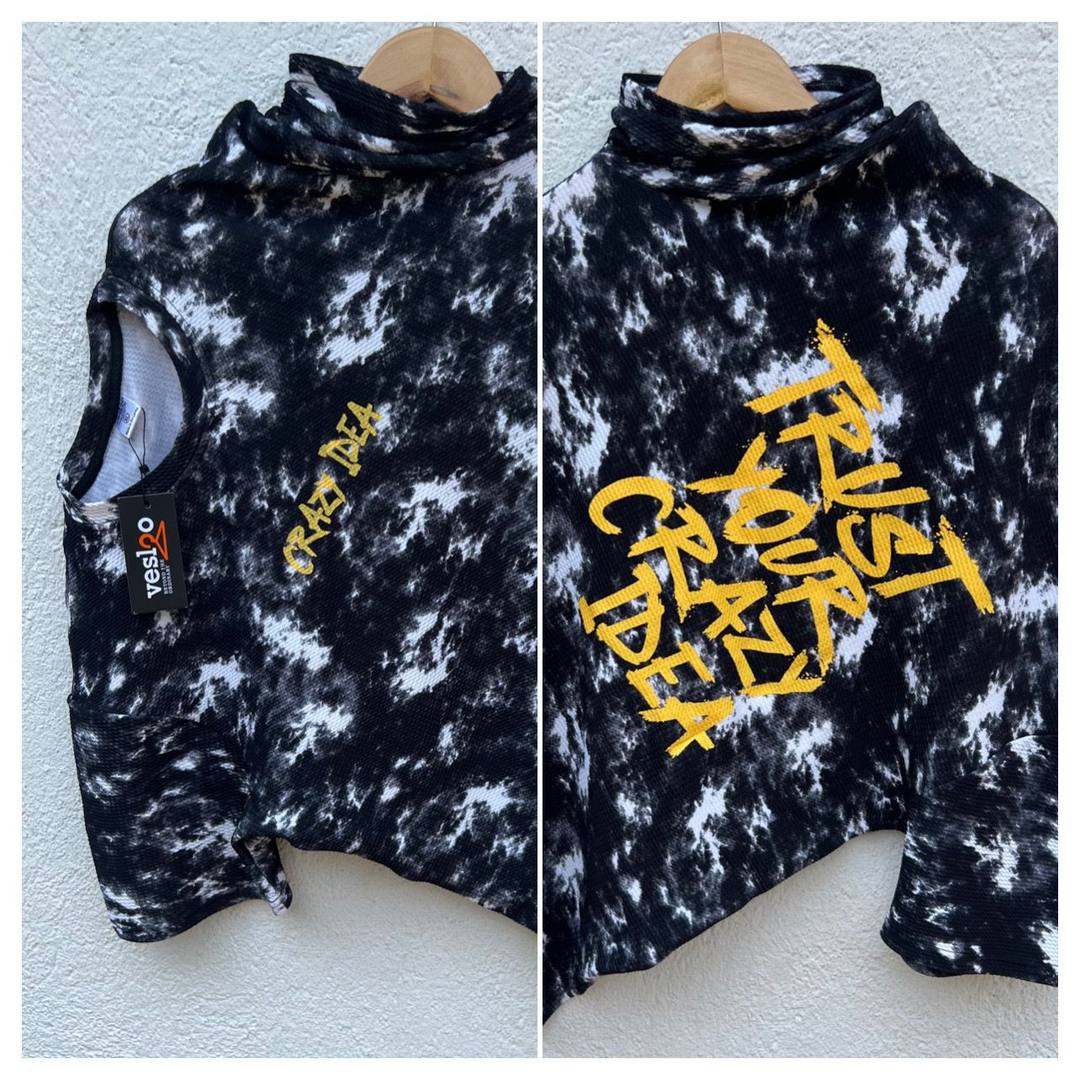 NEW ACID WASH BACK PRINT T-SHIRT