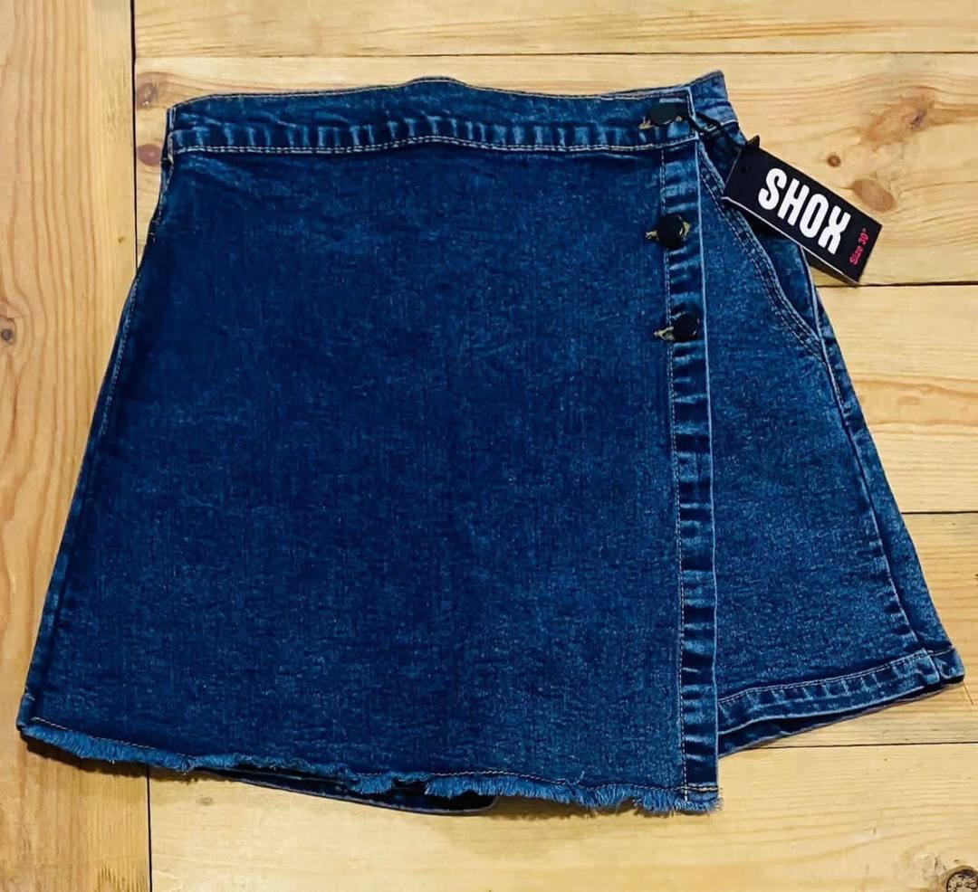 LADIES DENIM SHORT SKIRT